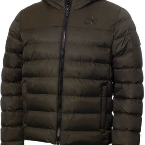 Calvin Klein Men's Dark Brown Puffer Jacket